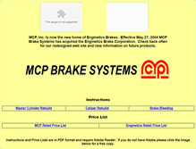 Tablet Screenshot of mcpbrake.com